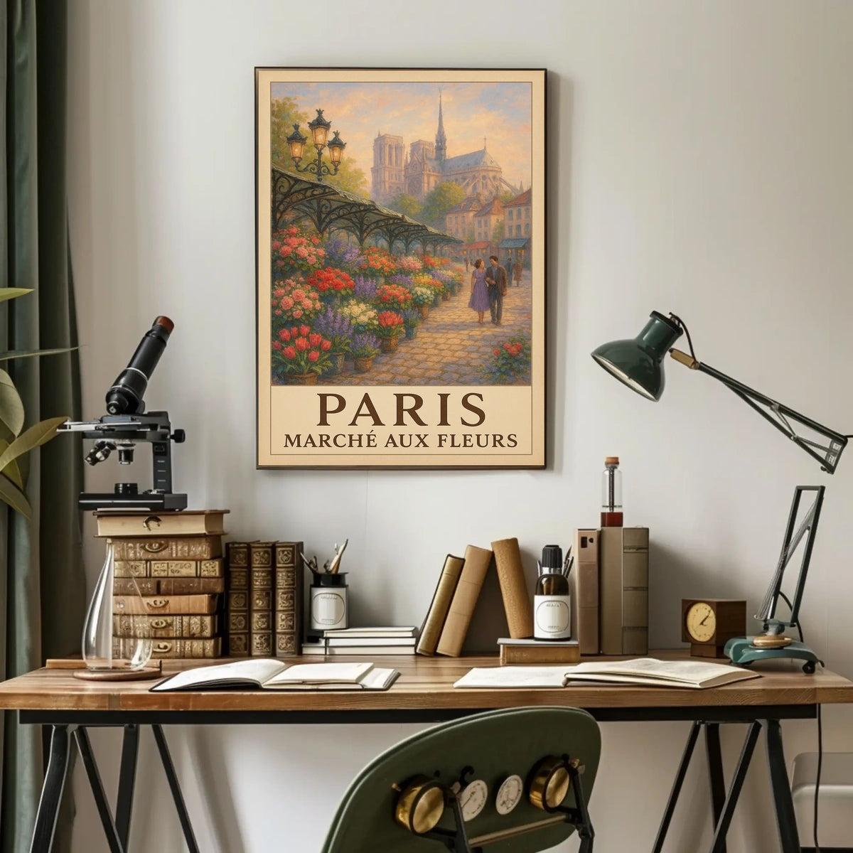 Paris Flower Market Poster