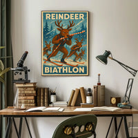 Reindeer Biathlon Poster