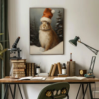 Festive Rabbit In Winter Wonderland Poster