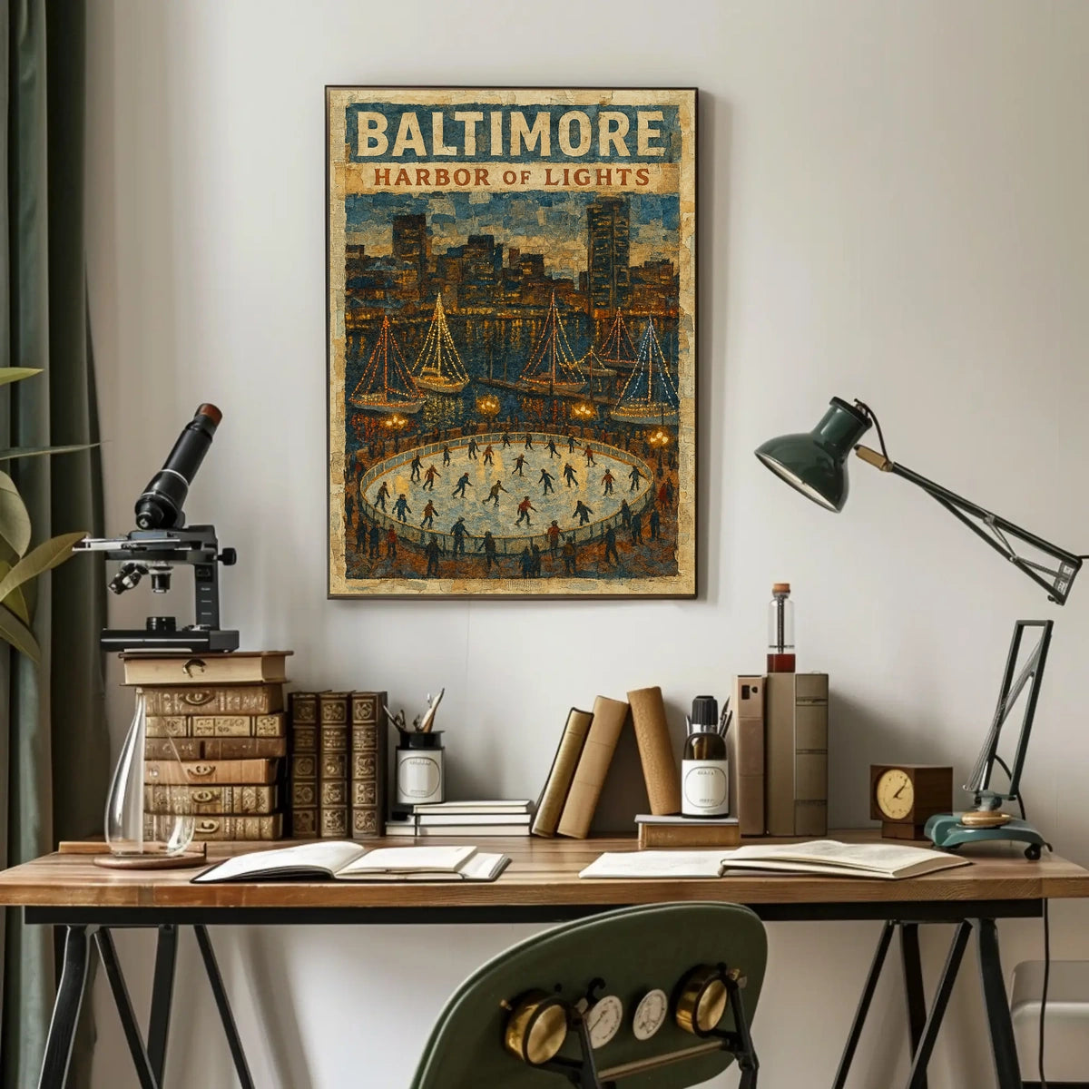 Baltimore Harbor Of Lights Poster
