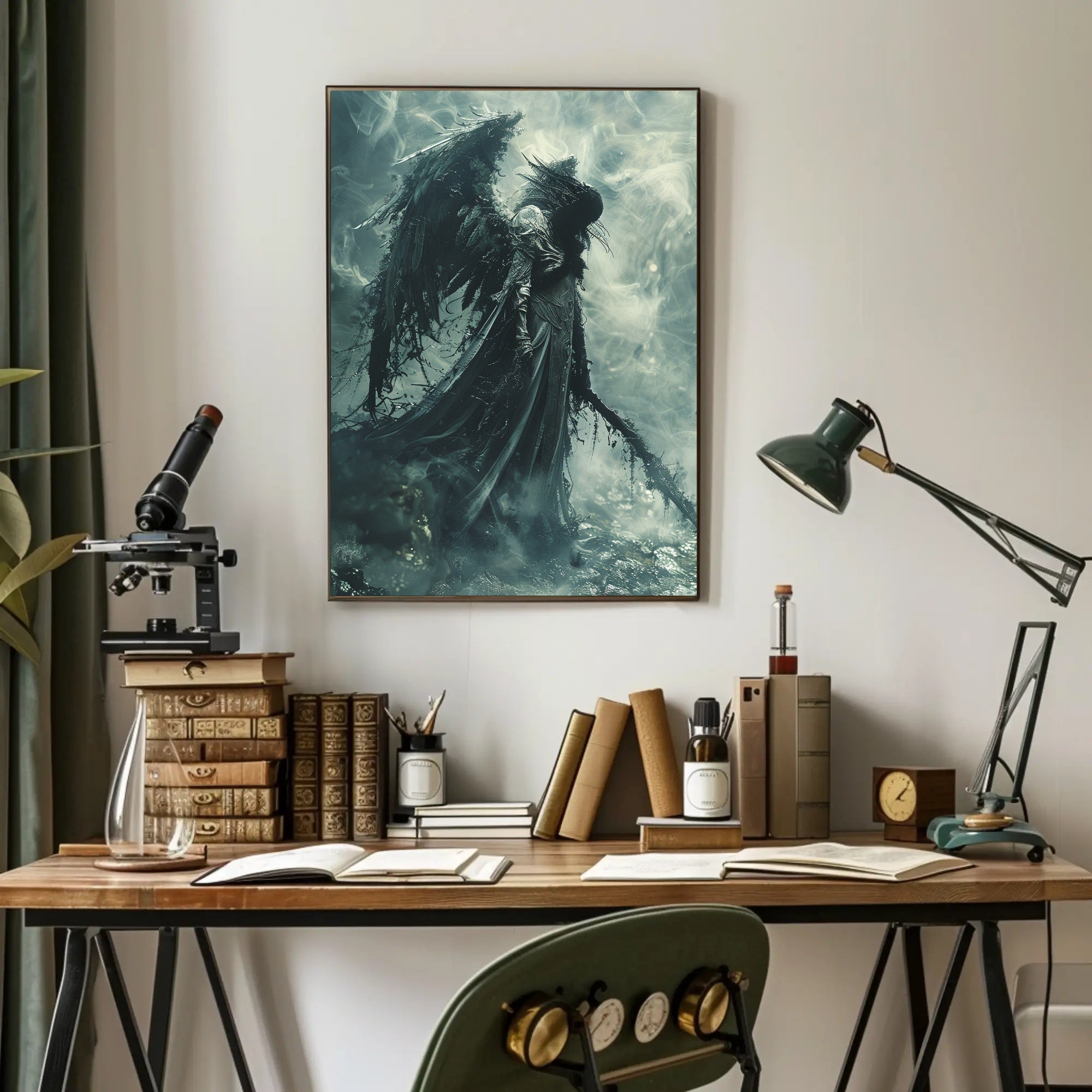 Dark Angel in Armor: Fantasy or Mythology Poster PosterGoat