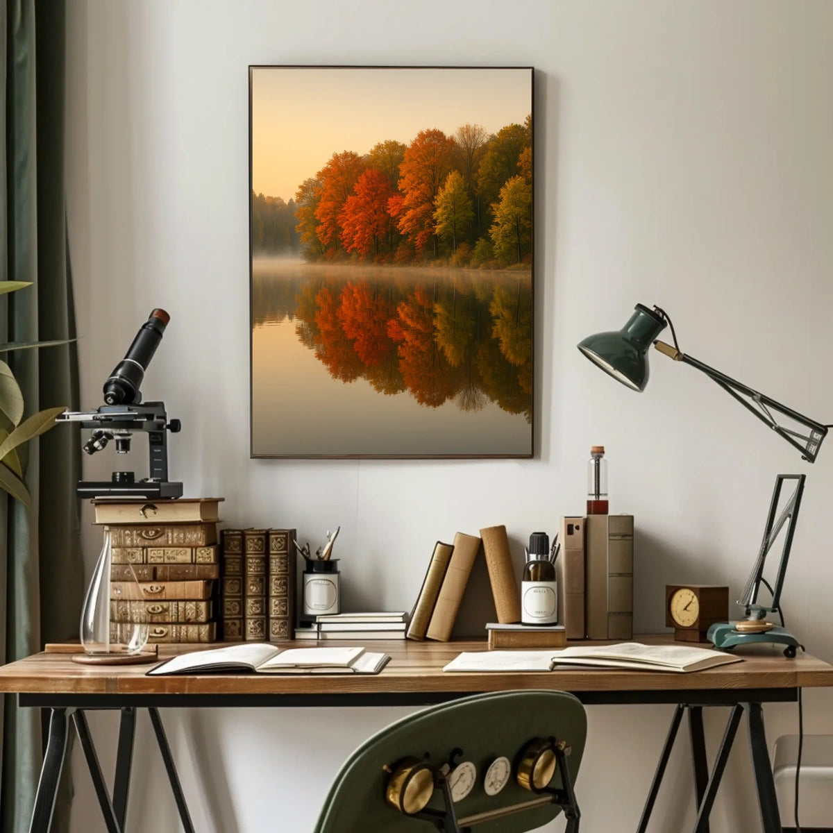 Autumn Tranquility Landscape Impressionism Cozy Poster