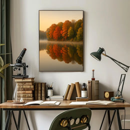 Autumn Tranquility Landscape Impressionism Cozy Poster