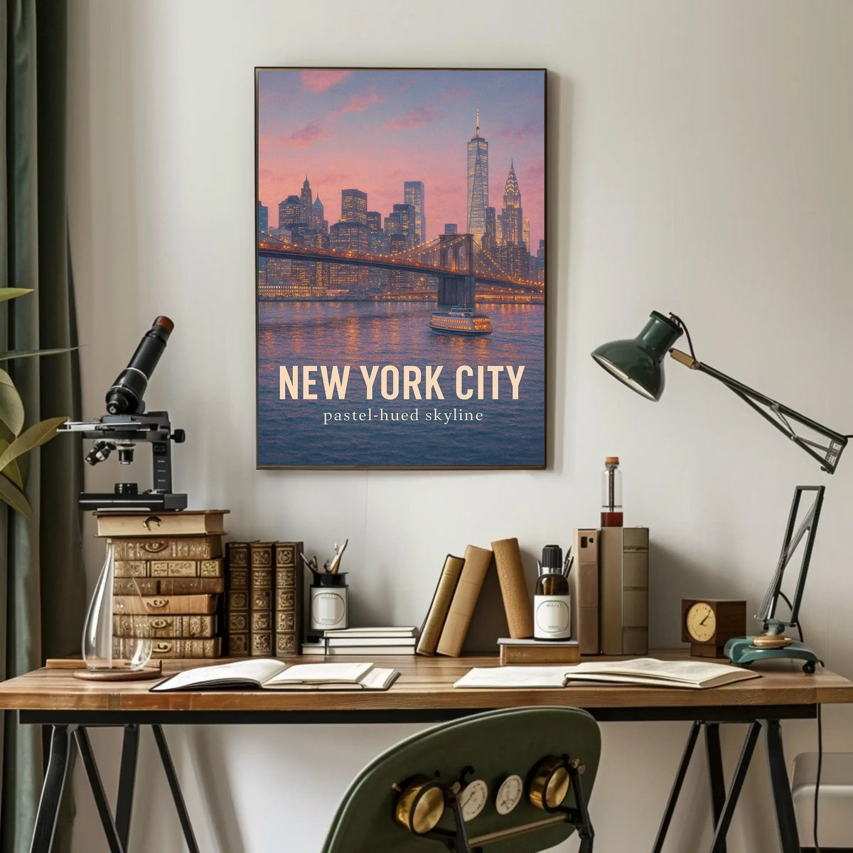 New York City Pastel-Hued Skyline Poster