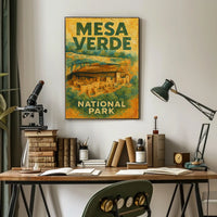 Mesa Verde Scenic Vintage National Park Poster