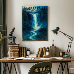 Niagara Falls Adventure Travel Poster Modern Wall Art