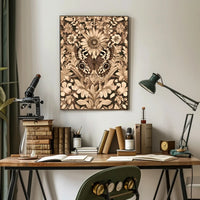 Butterfly and Floral Vintage Artwork Artistic Poster