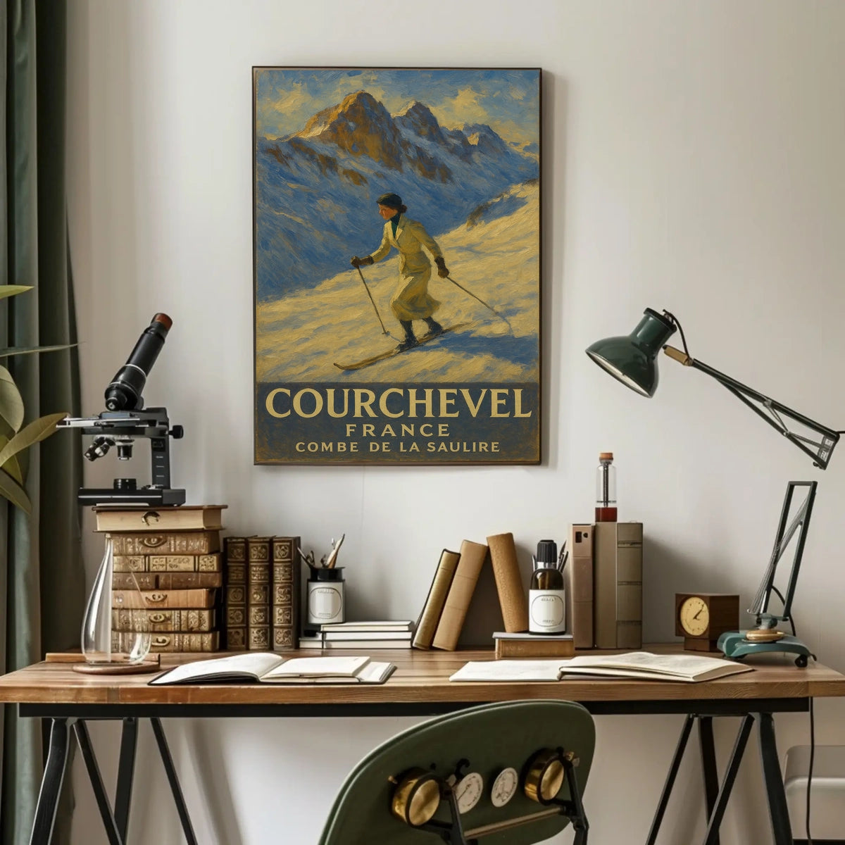Courchevel Skiing Adventure Poster