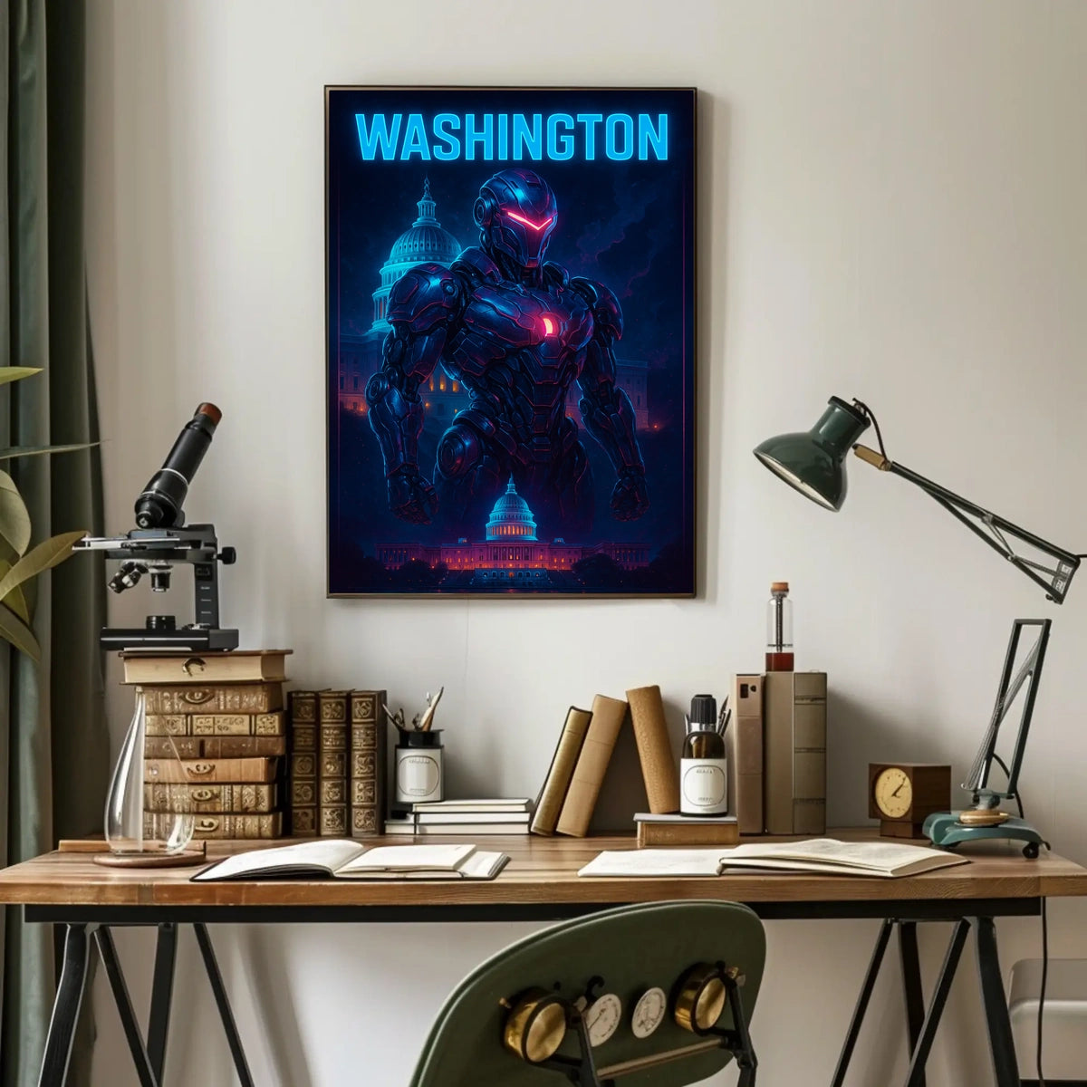 Washington The Futuristic Guardian Poster