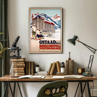 Gstaad Winter Getaway: Vintage Travel Poster PosterGoat