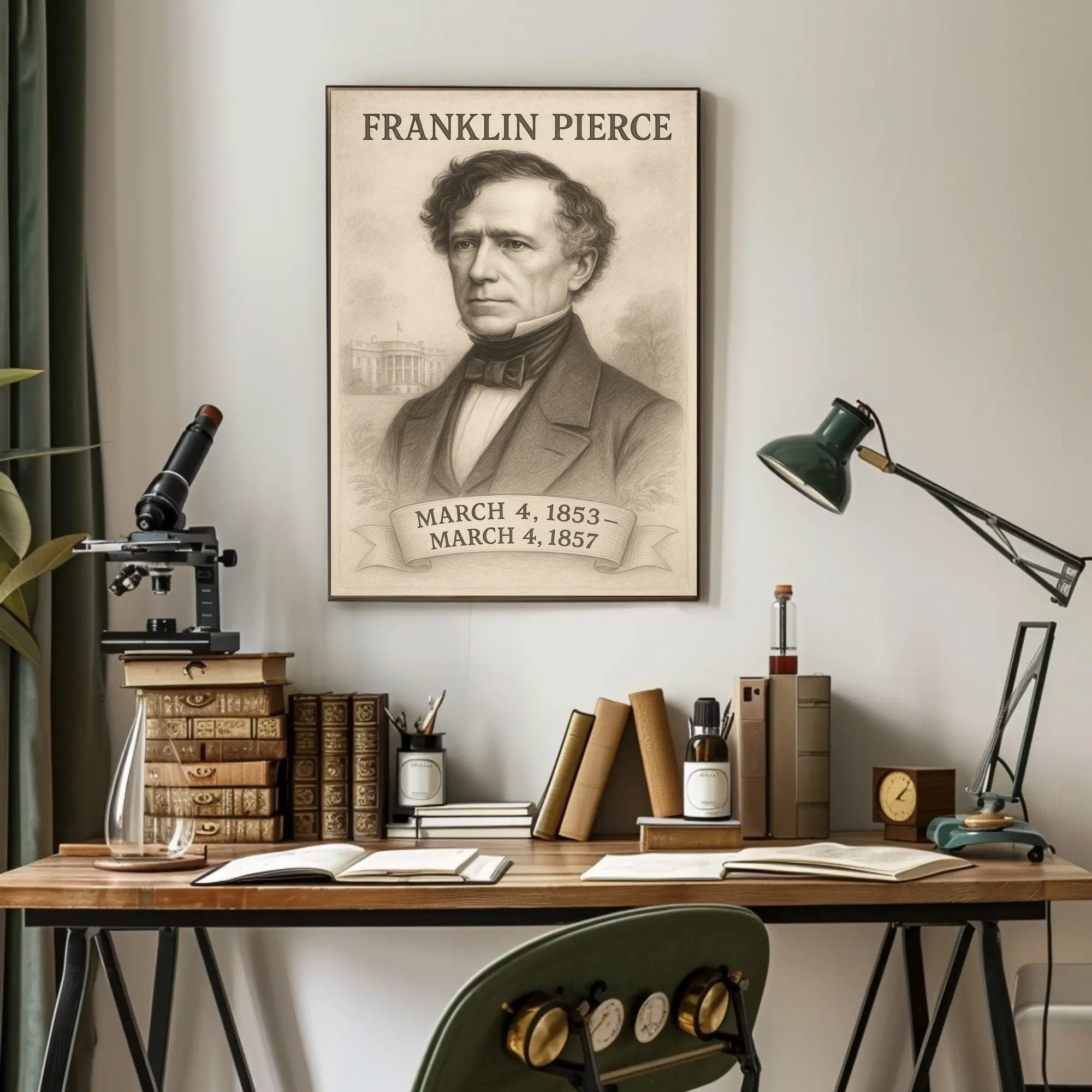 Franklin Pierce Poster Art Print for Home Decor and Vintage Aesthetic PosterGoat