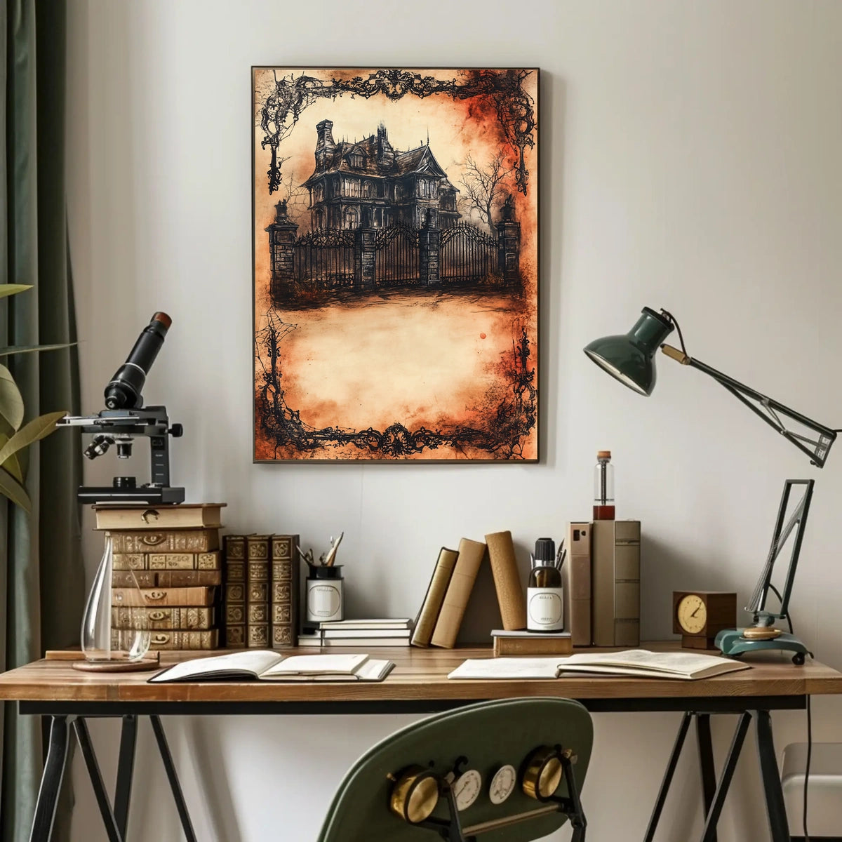 Victorian Gothic Mansion Art Print Cultural or Heritage Poster