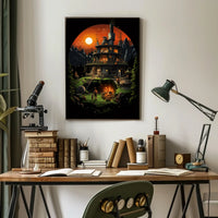 Futuristic Mountain Retreat Poster