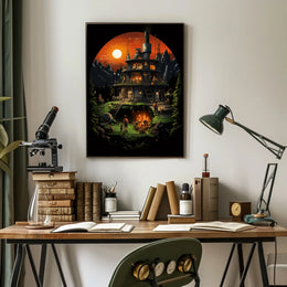 Futuristic Mountain Retreat Poster