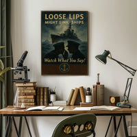 Loose Lips Might Sink Ships Poster