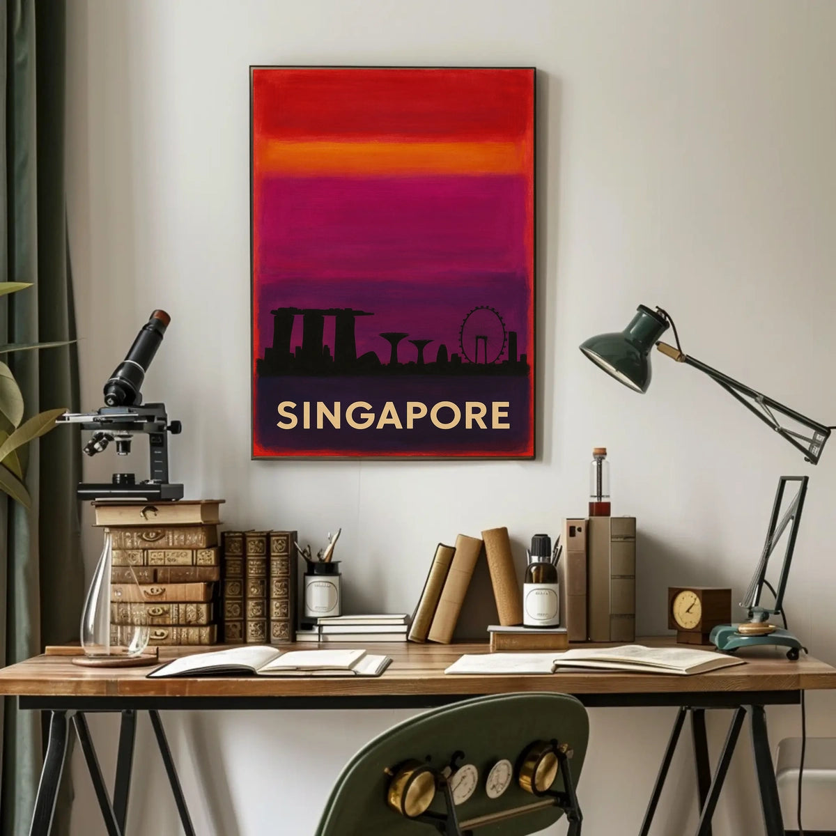 Singapore Skyline Poster