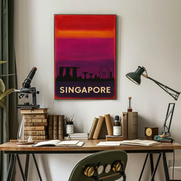 Singapore Skyline Poster