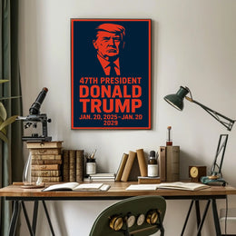 Trump Visionary Free World Pop Art Poster