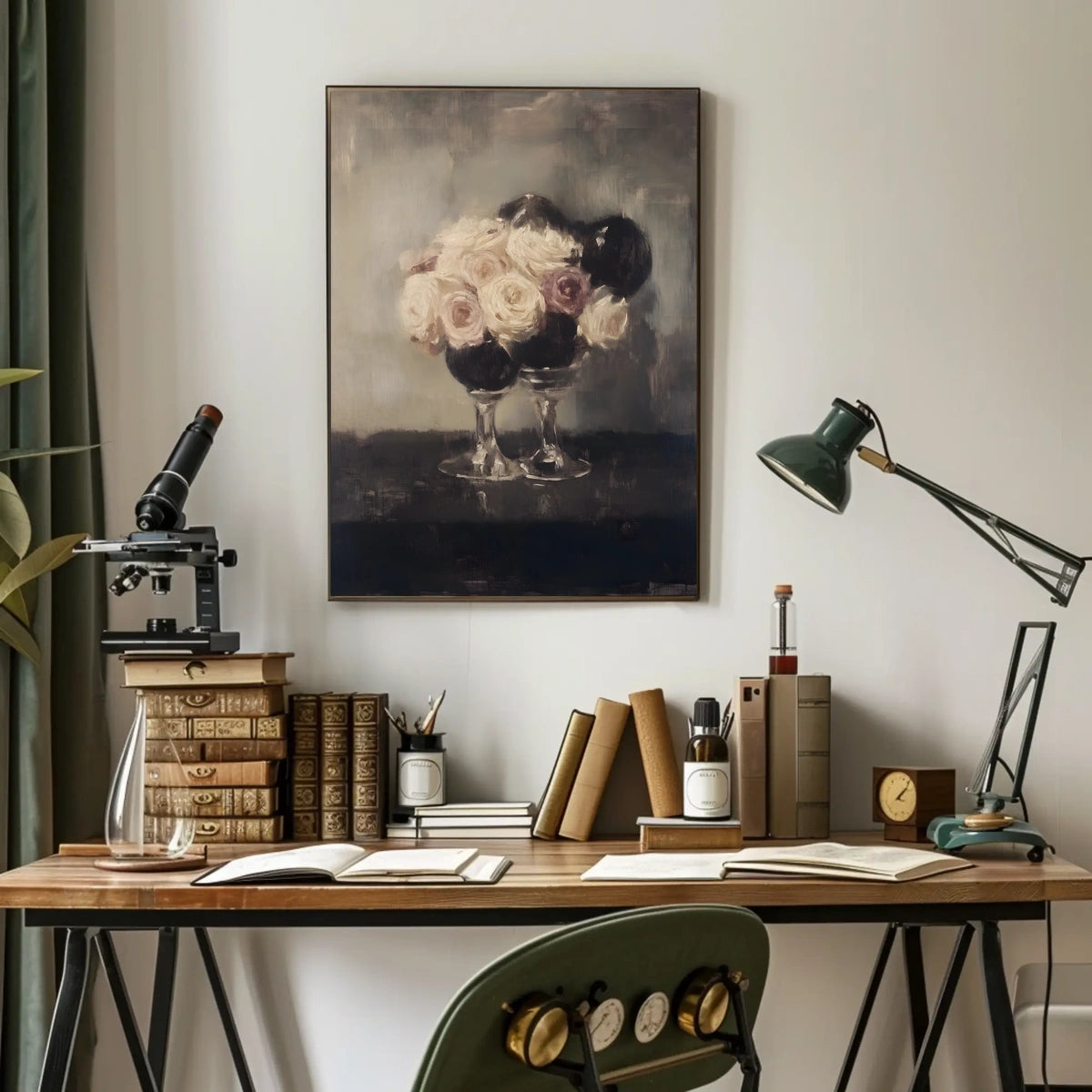 Elegant Floral Still Life Poster
