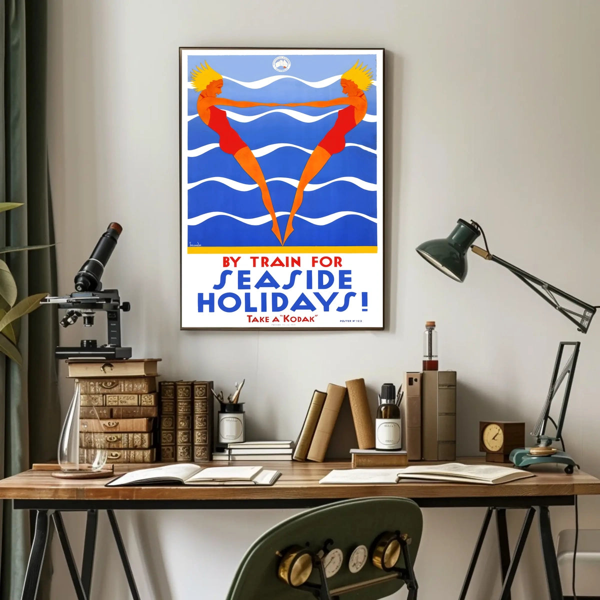 Seaside Holidays By Train Poster