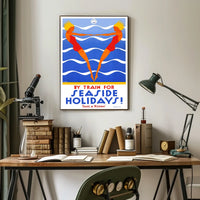 Seaside Holidays By Train Poster