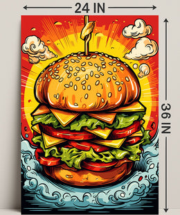Towering Burger Delight Poster PosterGoat