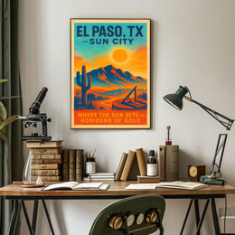 El Paso, TX Sun City Poster