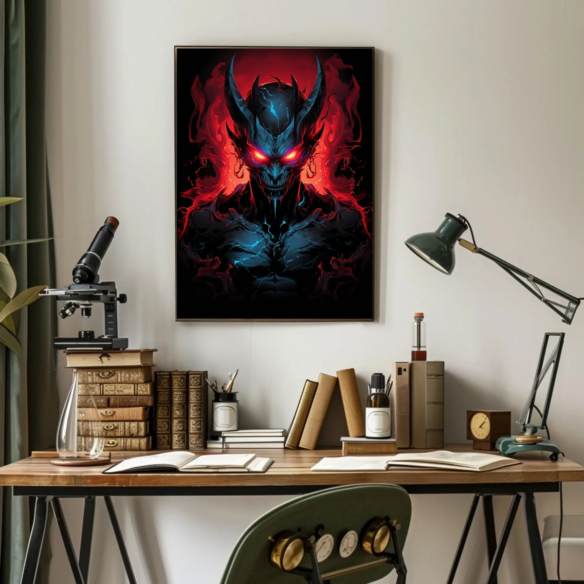 Demonic Chaos: Dark Fantasy Art Poster Print