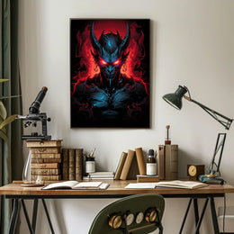 Demonic Chaos: Dark Fantasy Art Poster Print