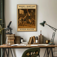 Hoops in Heartland 1946 Indiana Finals Poster