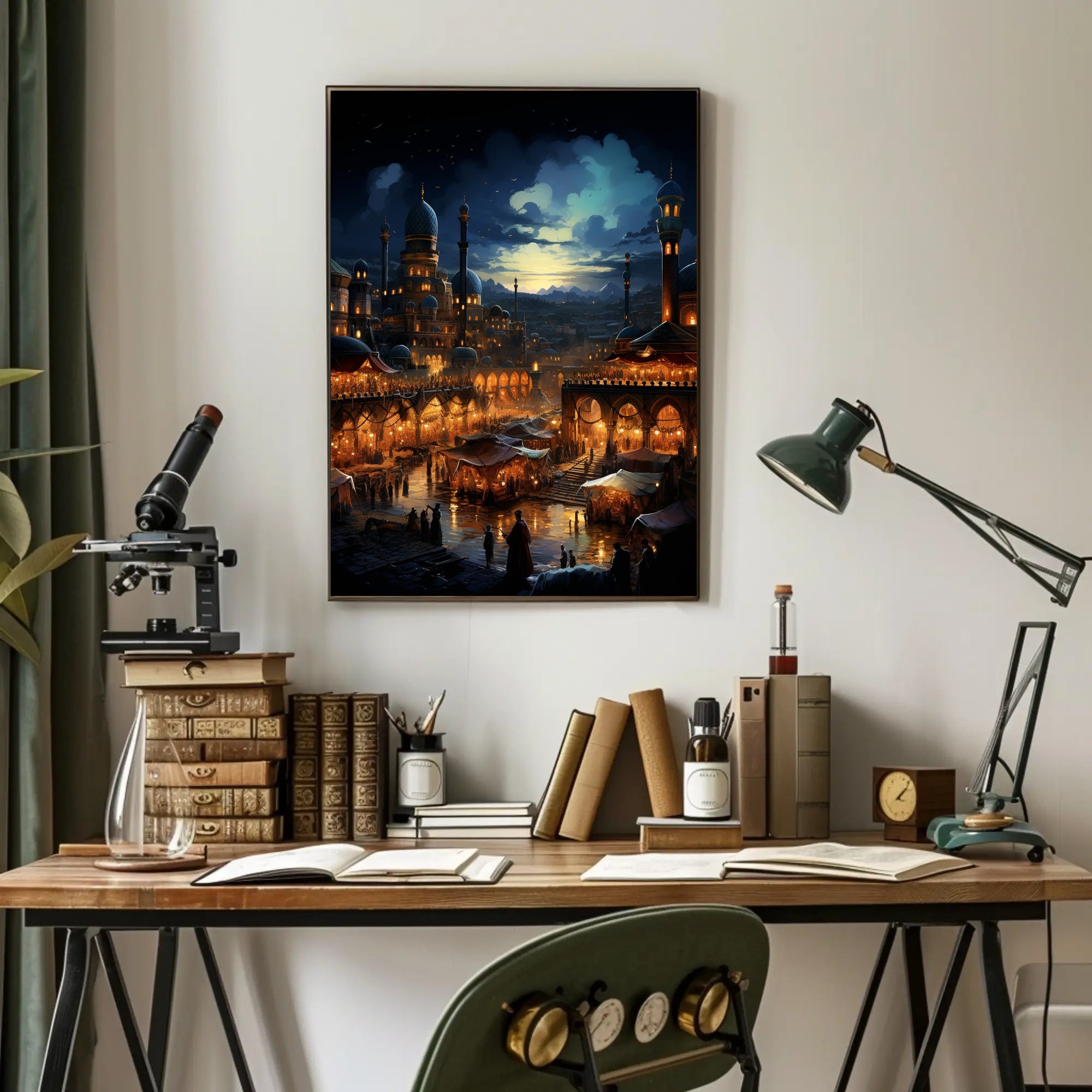 Enchanted Bazaar At Dusk Poster
