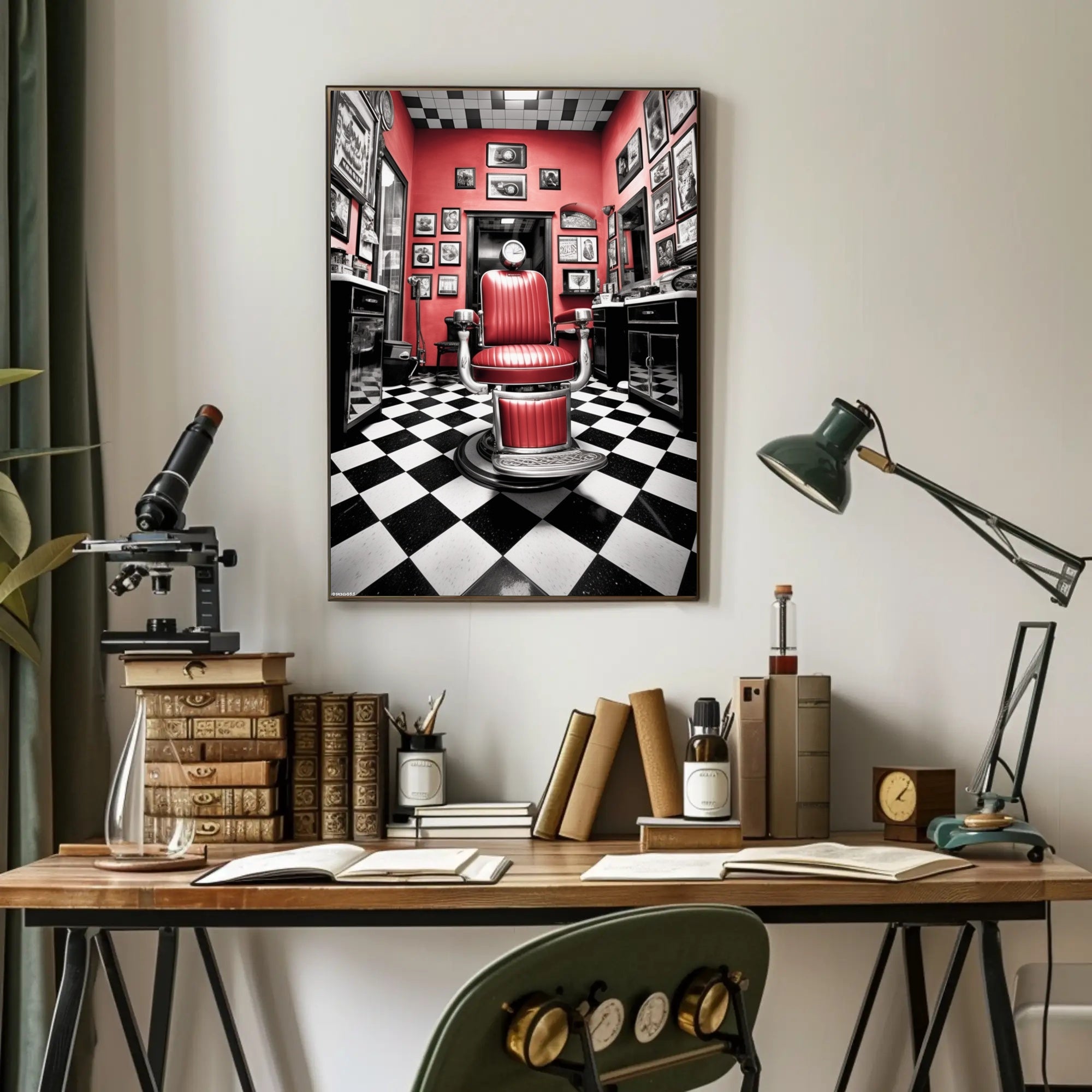 Classic Barber Shop Ambiance Poster