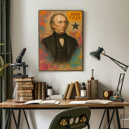 John Tyler Presidential Portrait Modern Art Poster