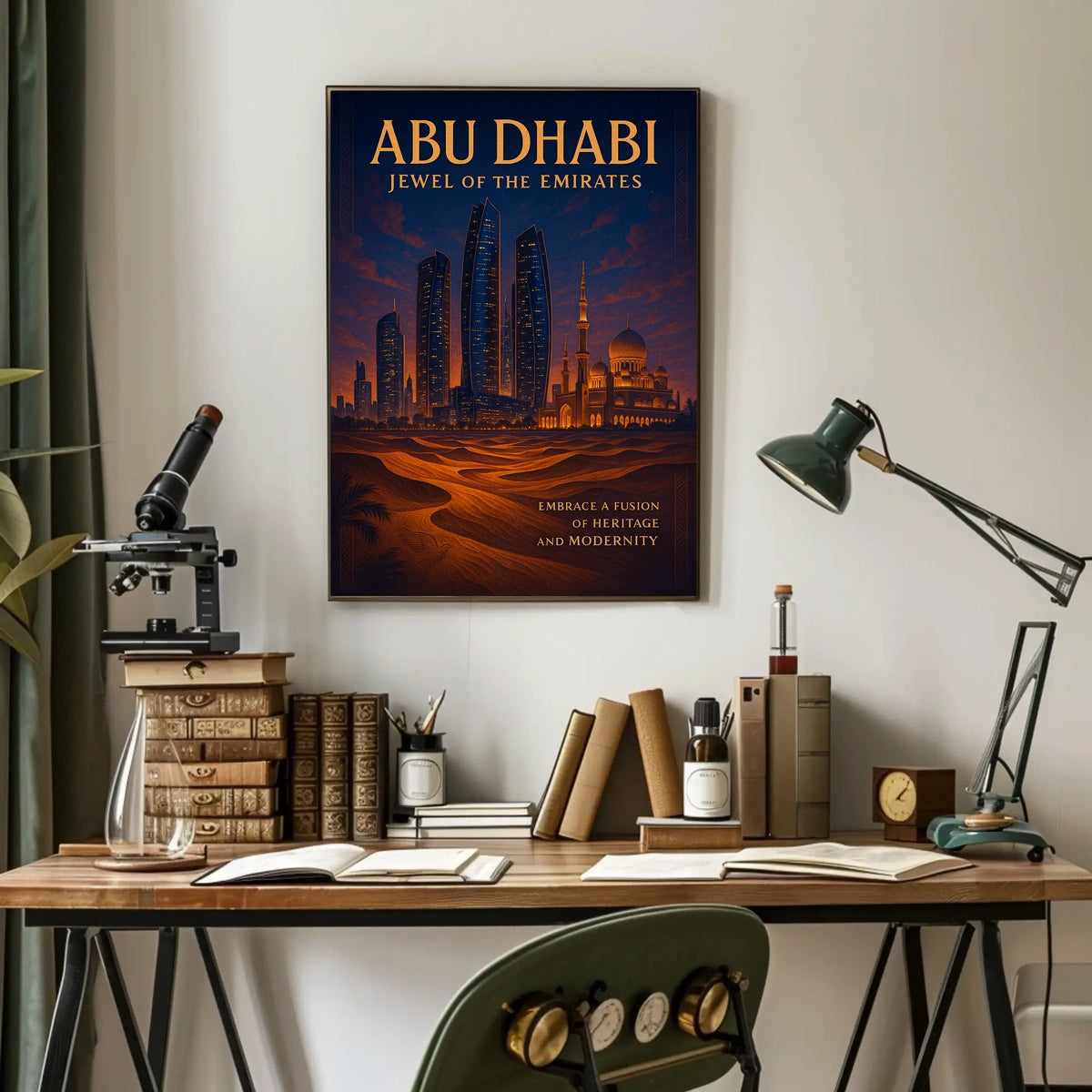 Abu Dhabi Skyline Fusion Urban or Cityscape Poster