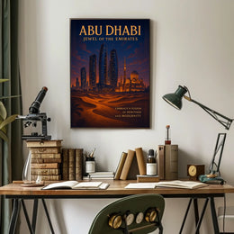 Abu Dhabi Skyline Fusion Urban or Cityscape Poster