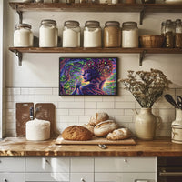 Psychedelic Alien Figure in Surreal Nature Fantasy or Mythology Poster