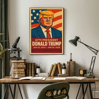 Trump Patriotic Vision Pop Art Poster