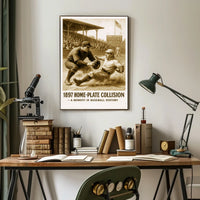 1897 Home-Plate Collision Poster