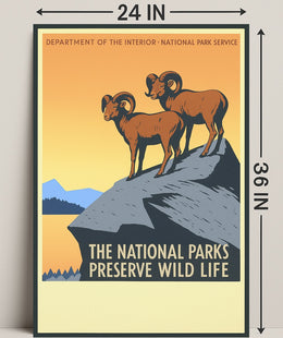 Preserve Wildlife in National Parks Poster PosterGoat
