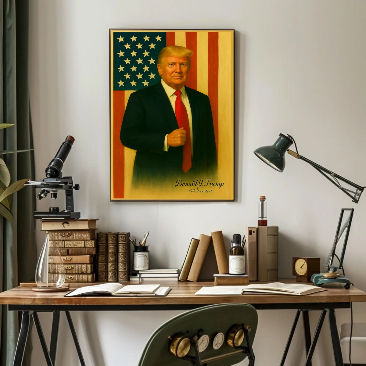 Donald Trump Guiding Light Nation Patriotism Leadership American Pride Cinematic Poster