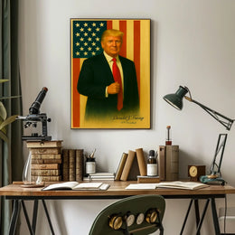 Donald Trump Guiding Light Nation Patriotism Leadership American Pride Cinematic Poster