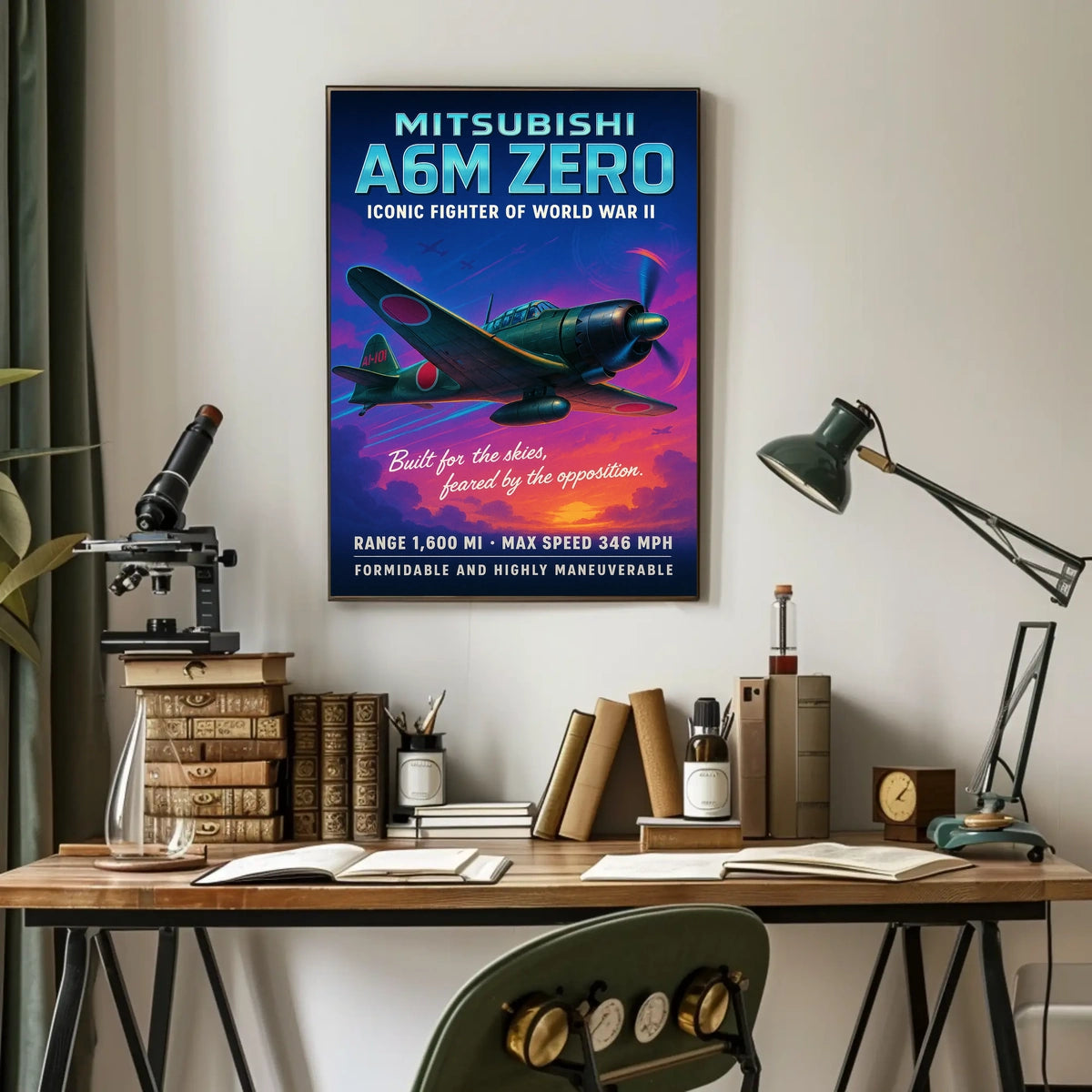 Mitsubishi A6M Zero Iconic Fighter Poster