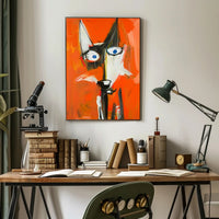 Abstract Fox Wall Art Poster Minimalist Animal Print