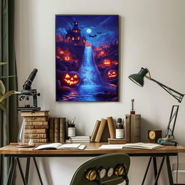Halloween Manor: Gothic Nightfall Fantasy or Mythology Poster