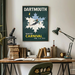 Dartmouth Winter Carnival 1950 Vintage Sports Poster PosterGoat