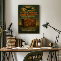 World War II Travel Vintage Nostalgic Somber Poster