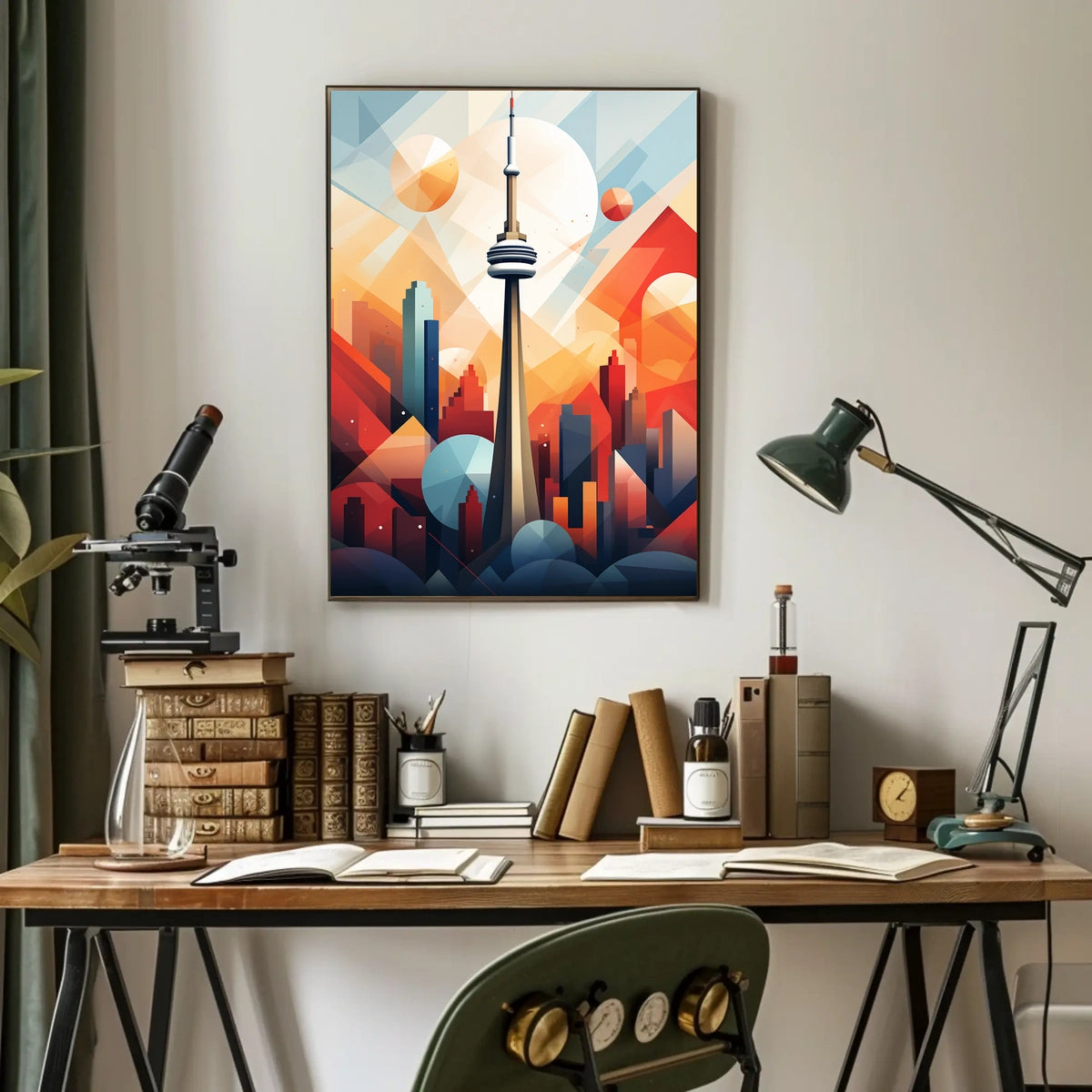 Vibrant Toronto Skyline Abstract Art Print - Abstract, Artistic Poster