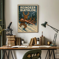 Reindeer Biathlon Poster