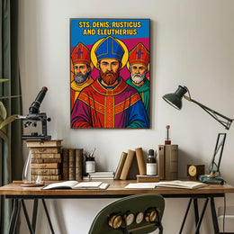Saints Denis, Rusticus, and Eleutherius Poster