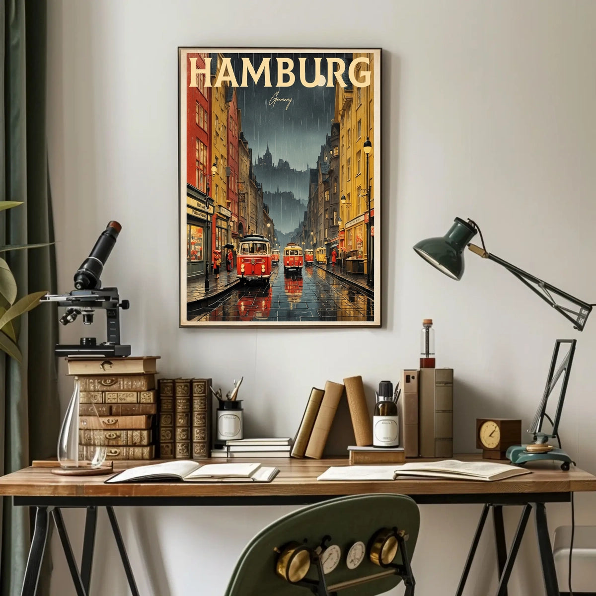 Hamburg A Rainy Day in Germany Poster